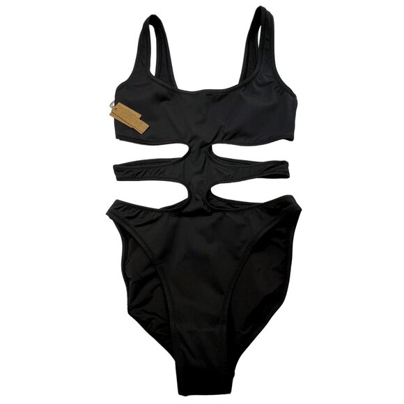 SKIMS Black Cut-Out One Piece Swimsuit - Picture 2 of 12